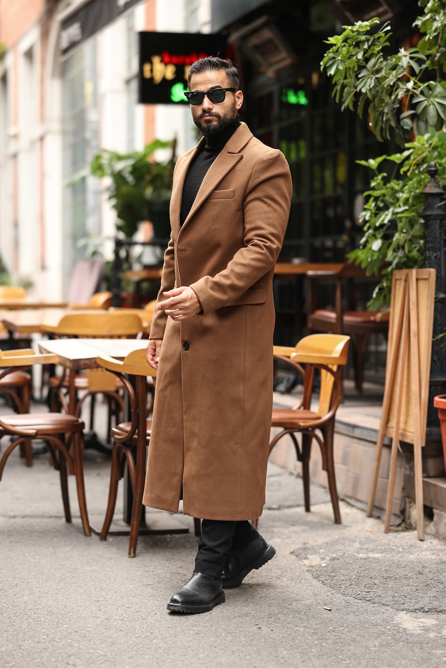 Taba Erkek Kaşe Kaban - Kod : 2502