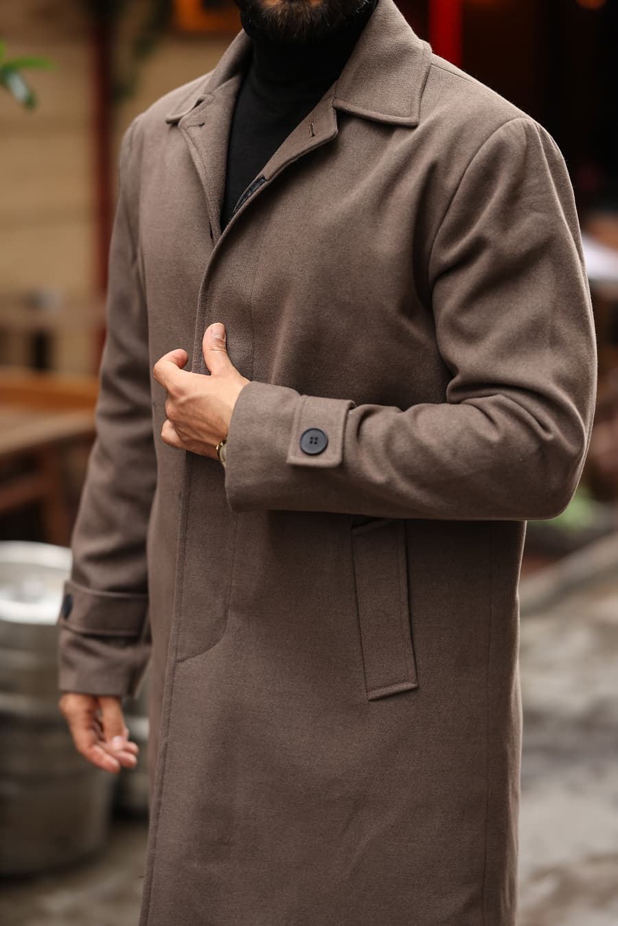 Vizyon Erkek Kaşe Kaban - Kod:2501