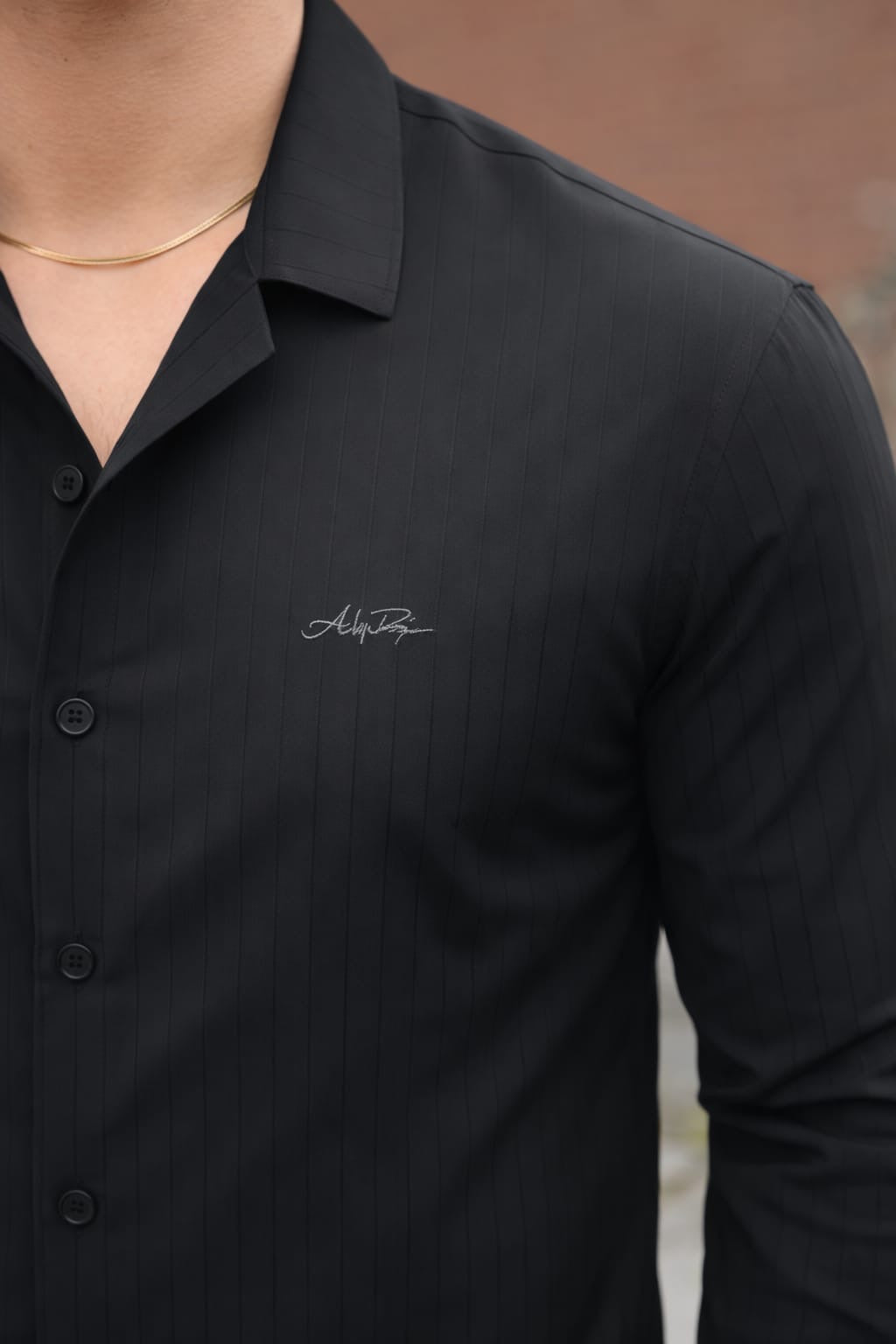 Erkek Modern Fit Çizgili Gömlek