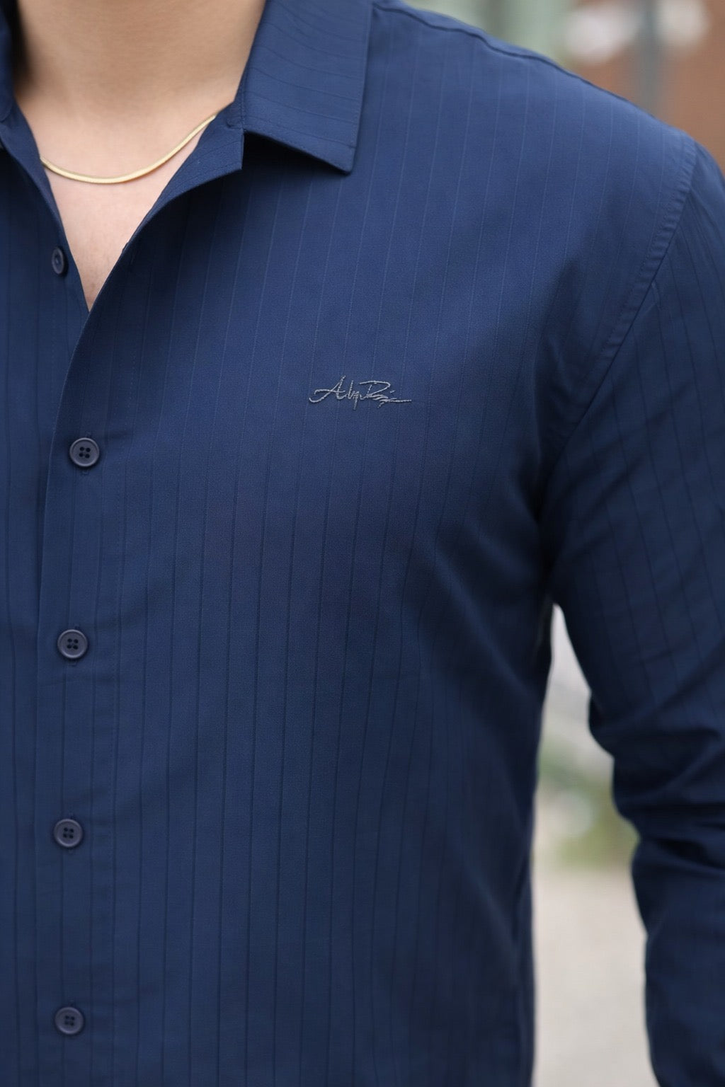 Erkek Modern Fit Çizgili Gömlek
