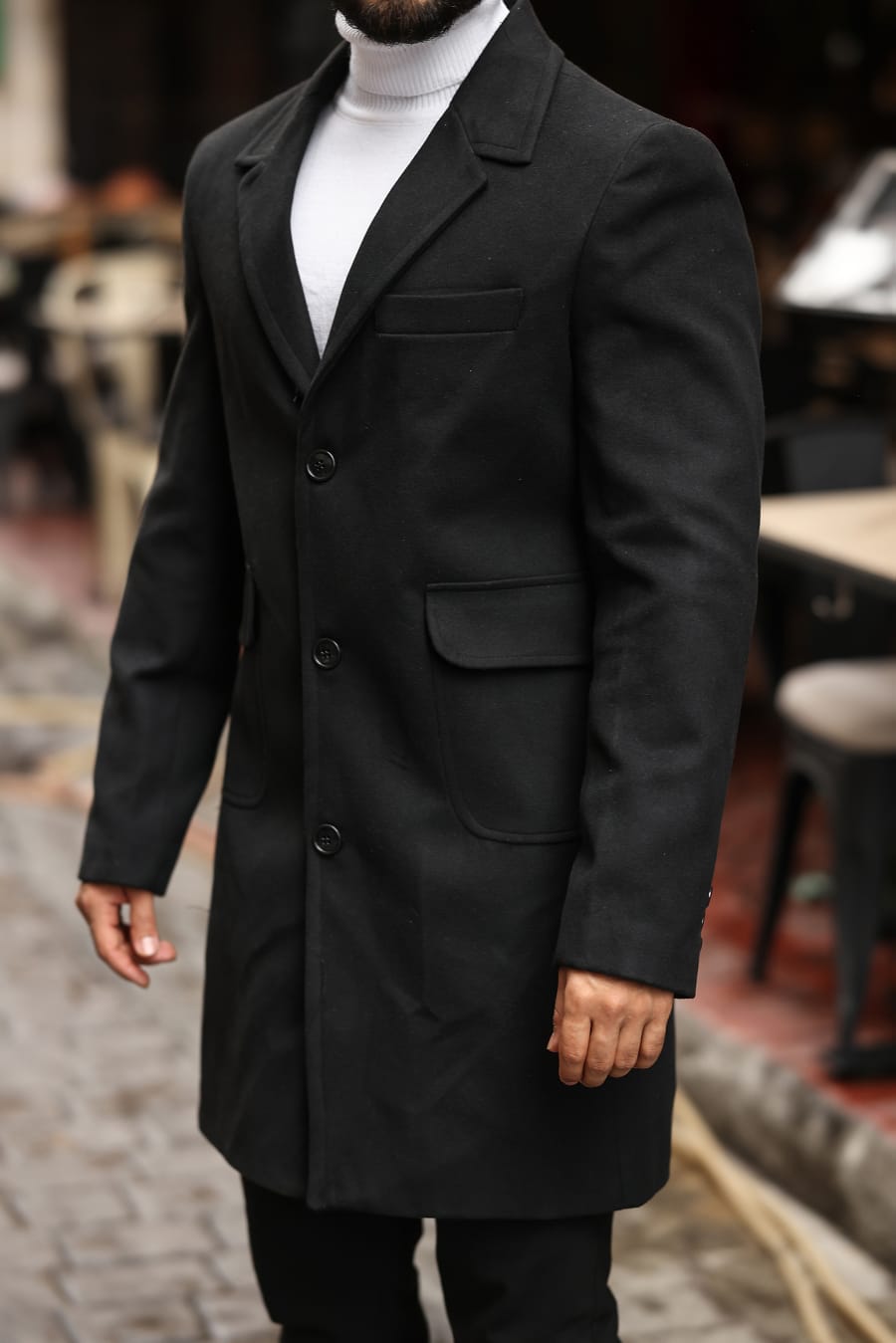 Torba cep Siyah Kaşe Kaban - Kod : 2506