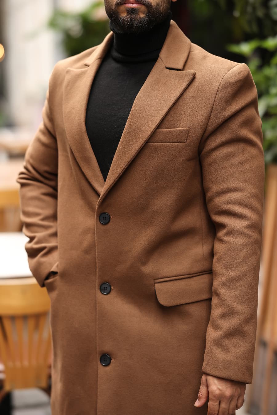 Taba Erkek Kaşe Kaban - Kod : 2502