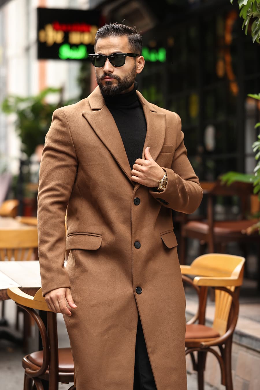 Taba Erkek Kaşe Kaban - Kod : 2502