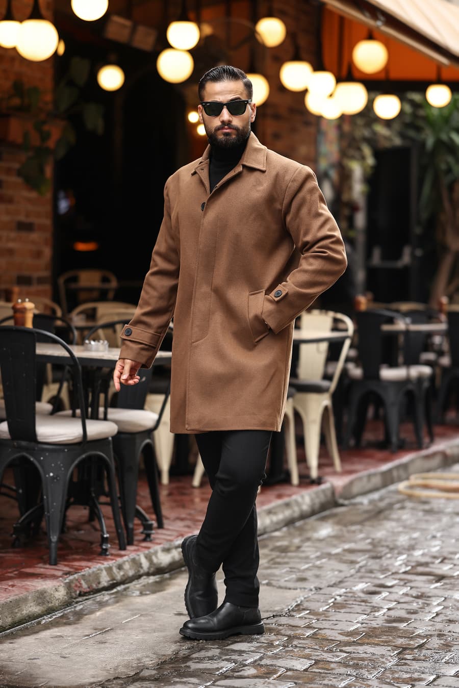 Taba Erkek Kaşe Kaban - Kod:2501