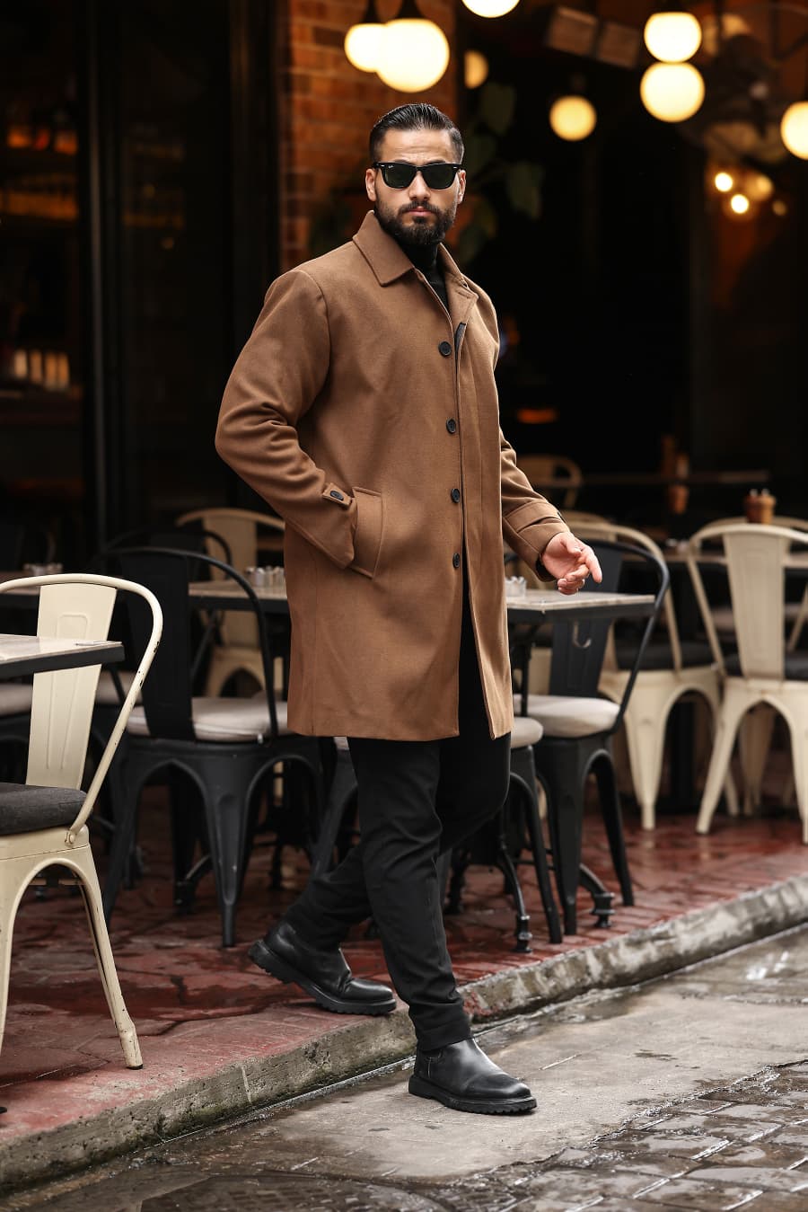 Taba Erkek Kaşe Kaban - Kod:2501