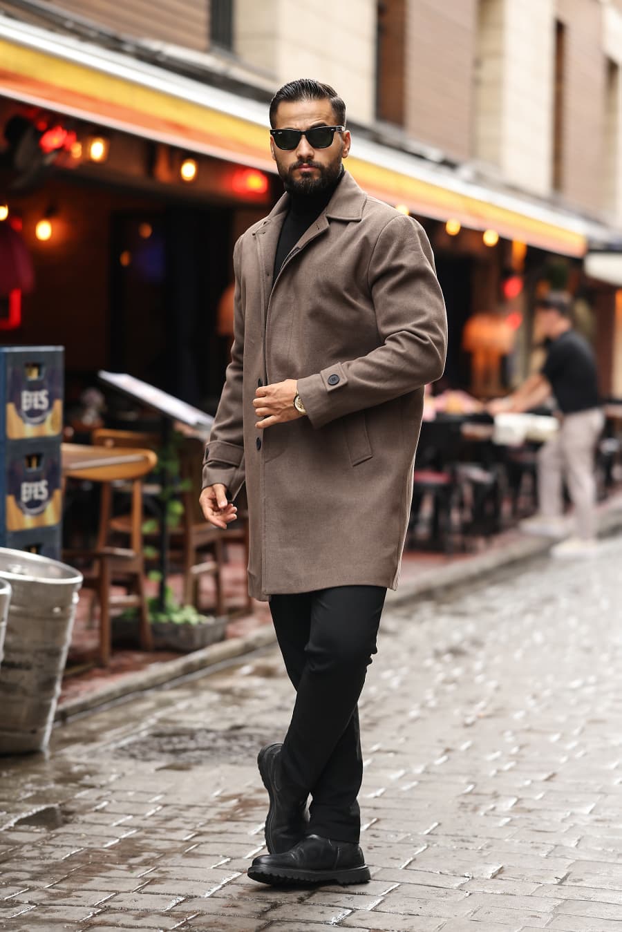 Vizyon Erkek Kaşe Kaban - Kod:2501