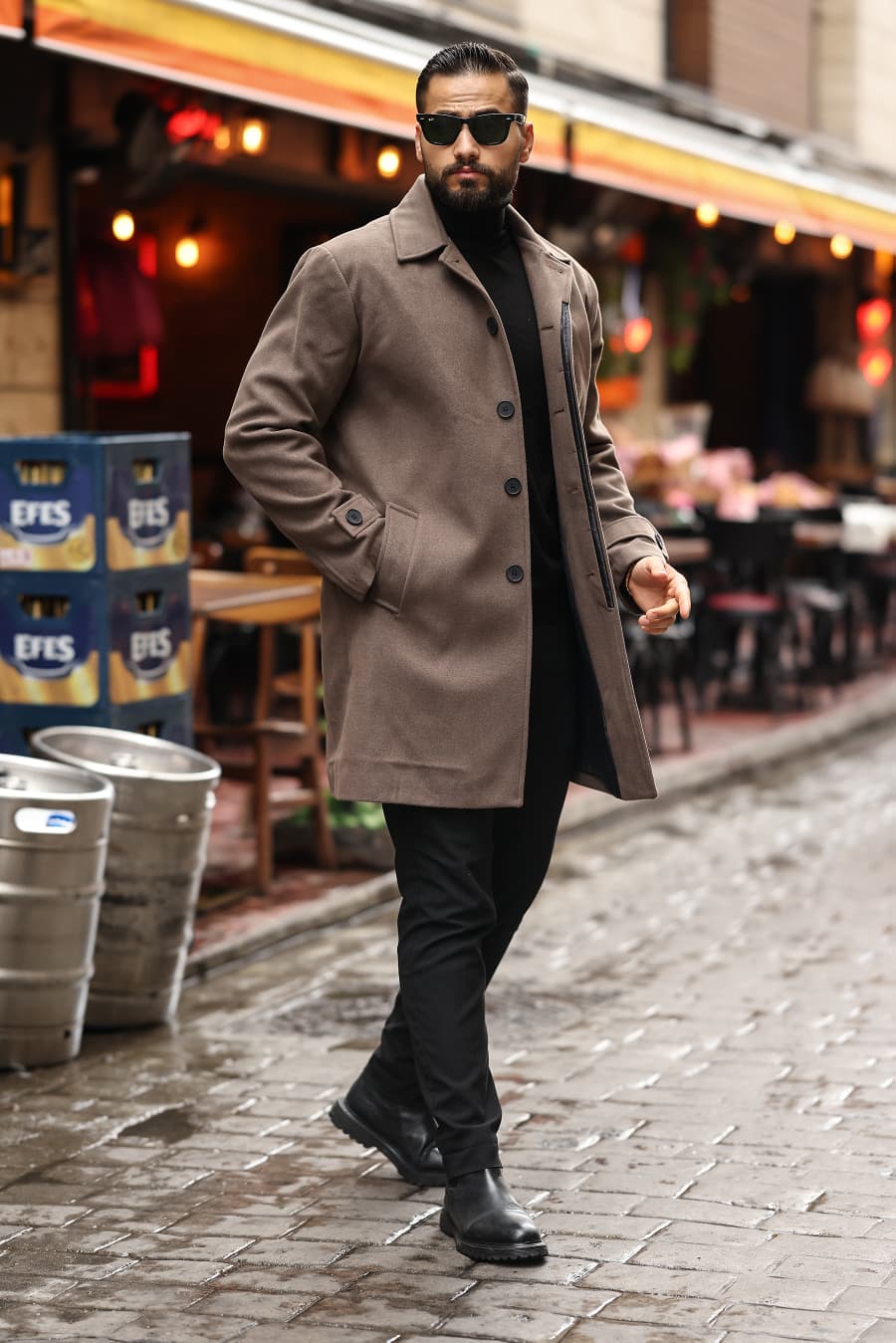 Vizyon Erkek Kaşe Kaban - Kod:2501