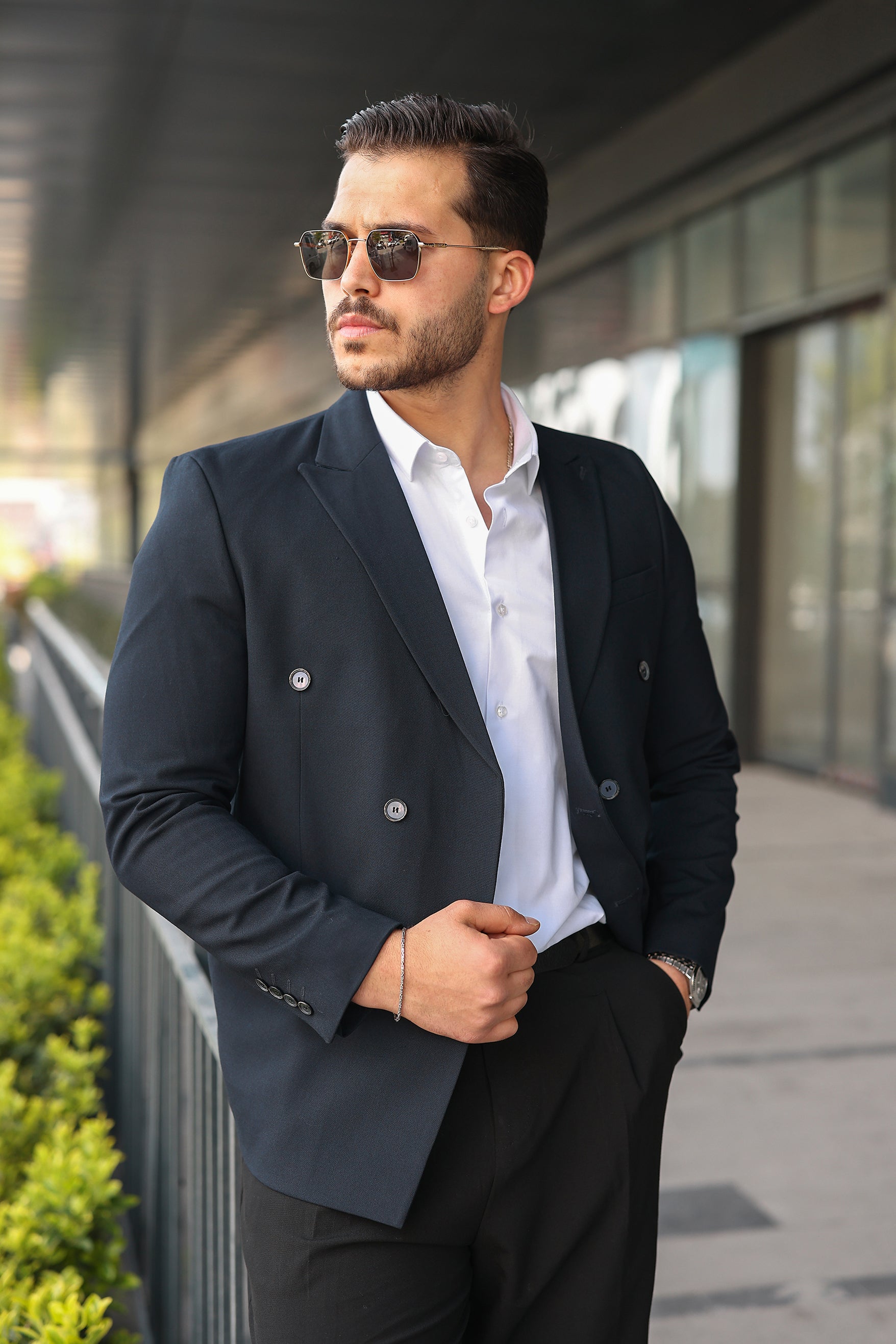 Kruvaze Erkek Blazer Ceket