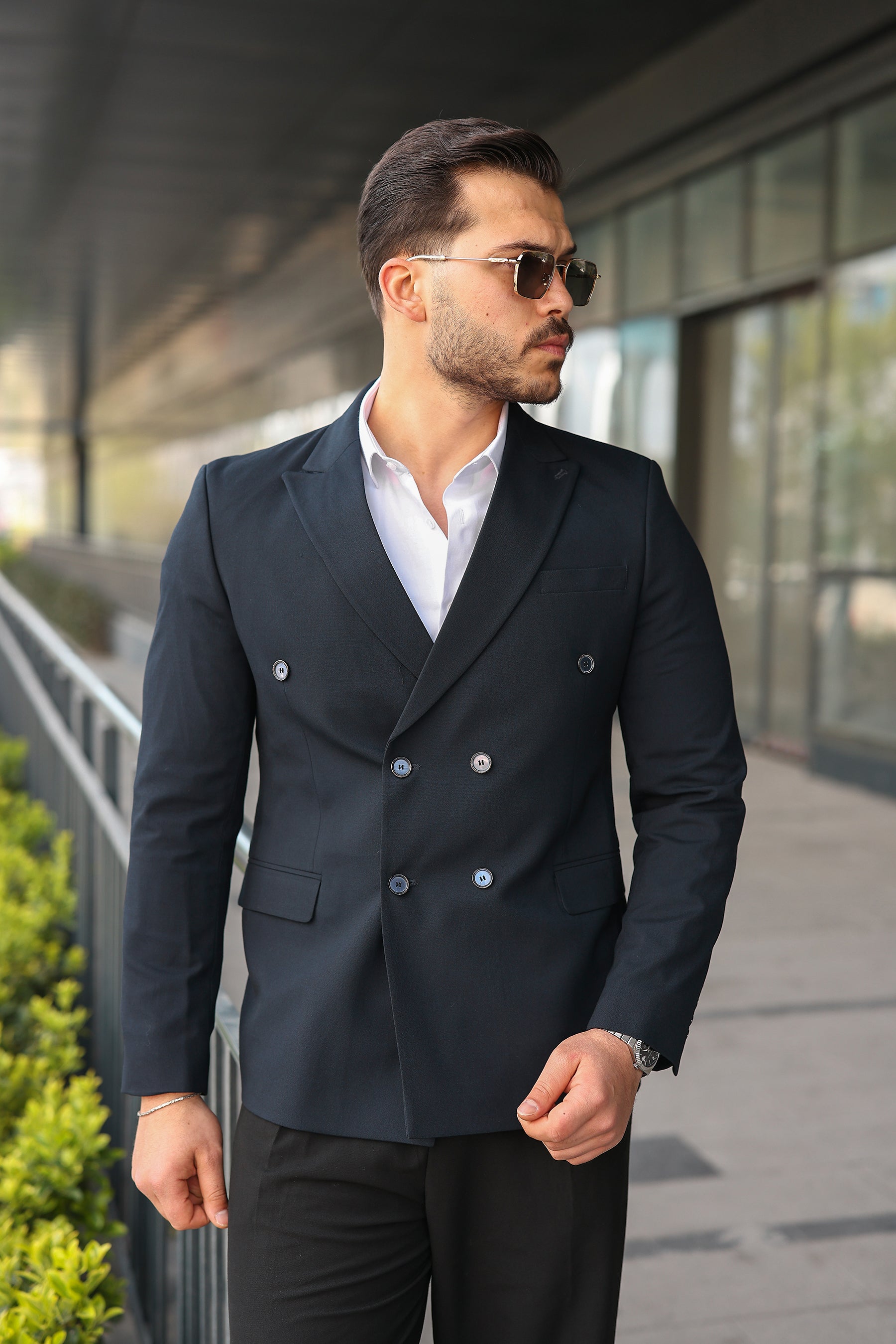 Kruvaze Erkek Blazer Ceket