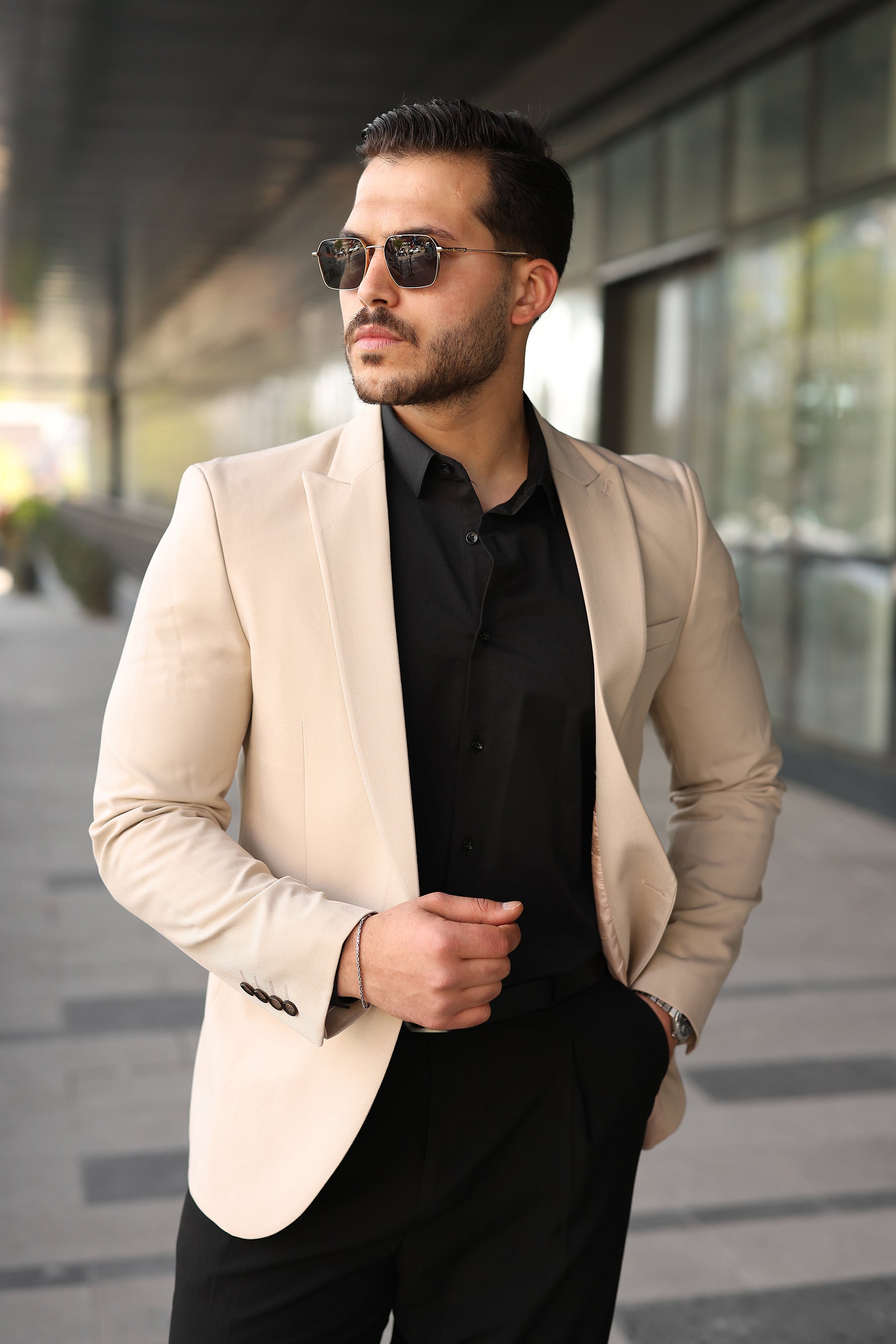 Tek Düğmeli Erkek Blazer Ceket