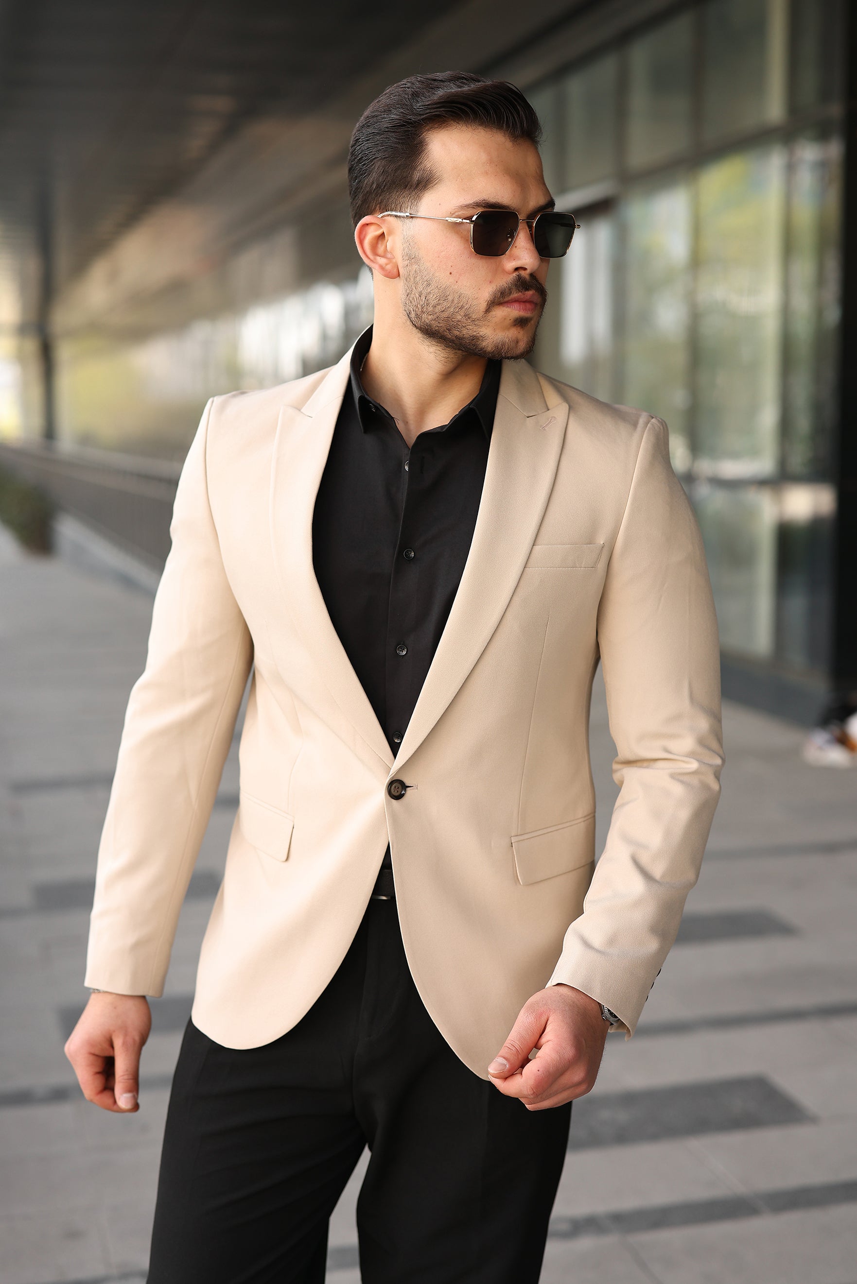 Tek Düğmeli Erkek Blazer Ceket