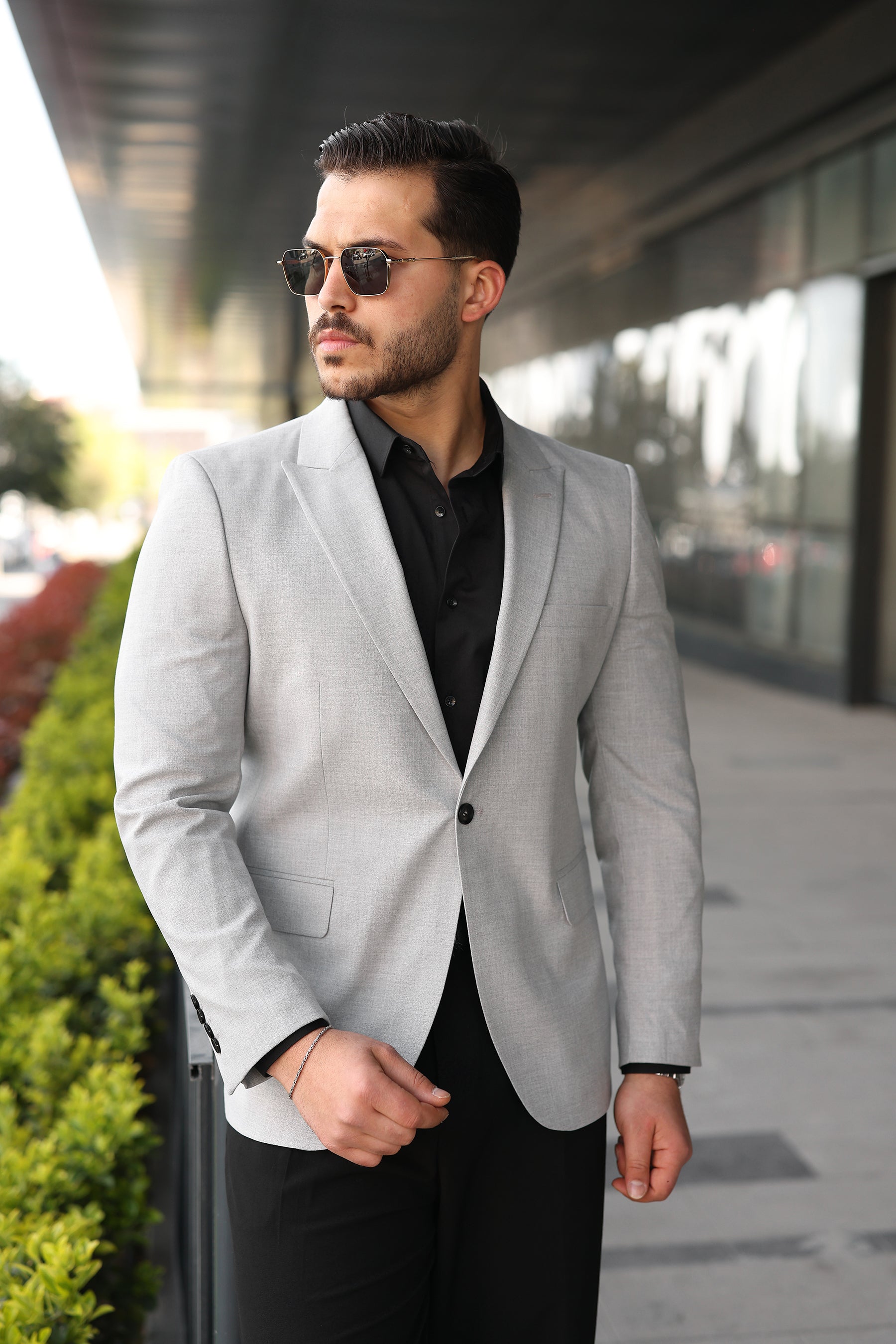 Tek Düğmeli Erkek Blazer Ceket