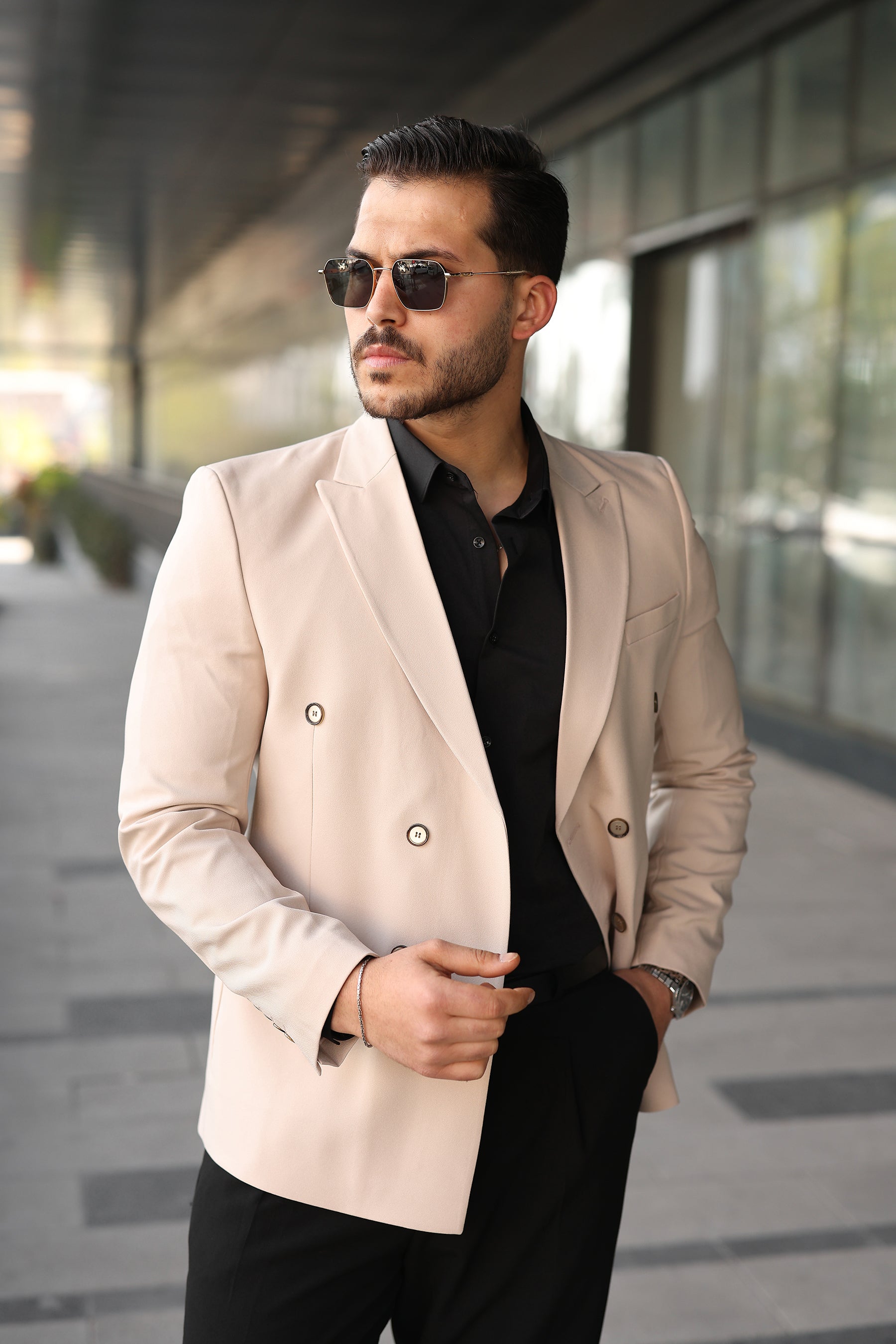 Kruvaze Erkek Blazer Ceket