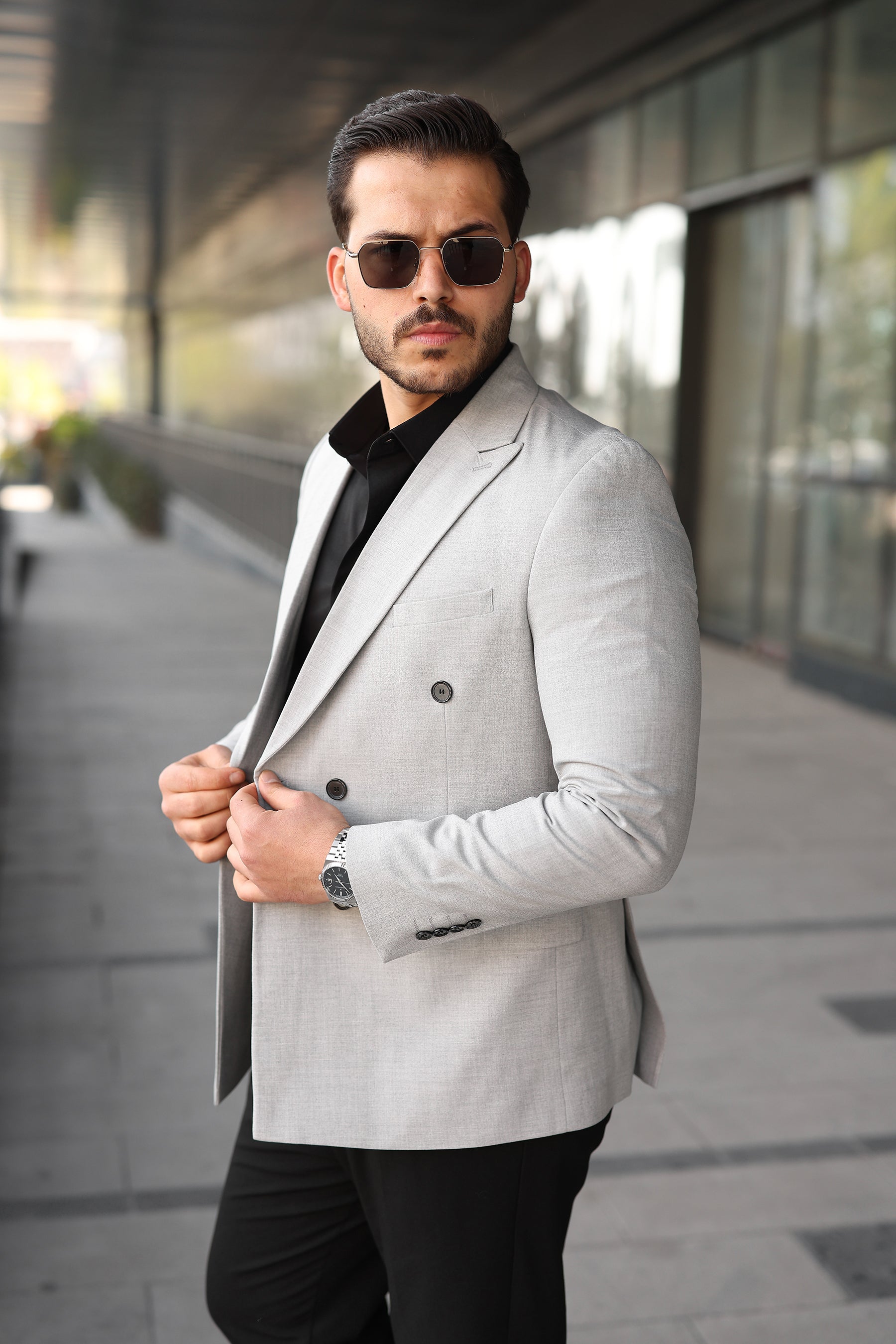 Kruvaze Erkek Blazer Ceket