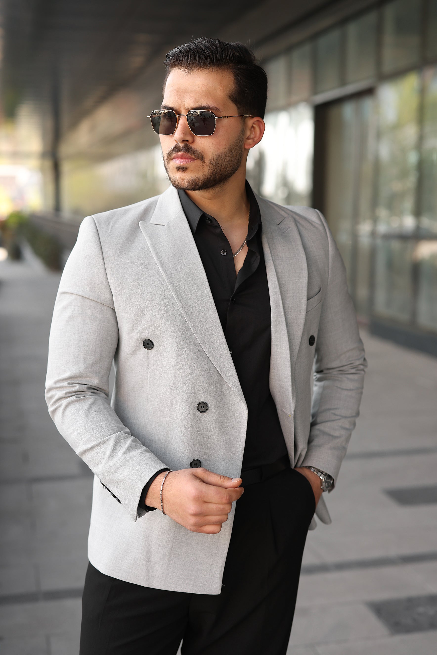 Kruvaze Erkek Blazer Ceket