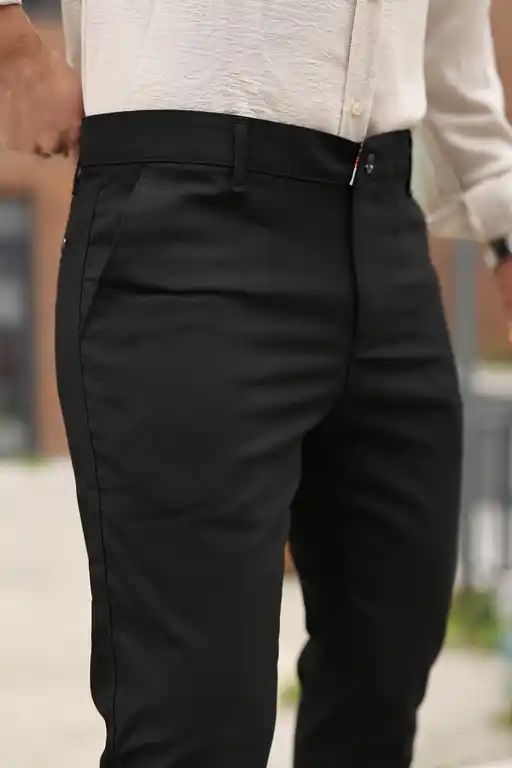 Erkek Modern Fit Klasik Lacivert Pantolon